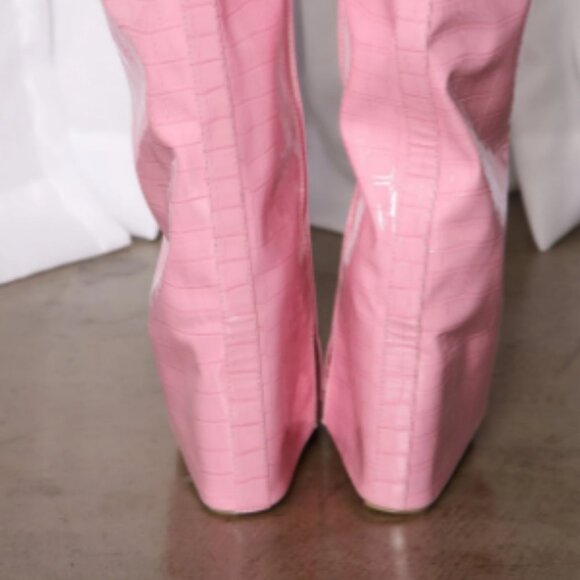 SOMETHING DIFFERENT Knee High Boots - Pink ( BRAND NEW !!! ) - Picture 3 of 6